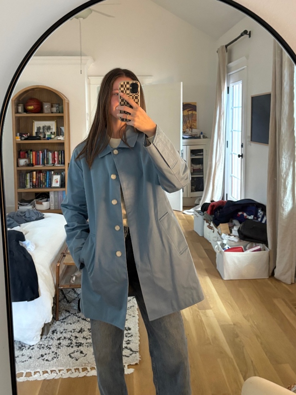 Blue Coach Trench Coat